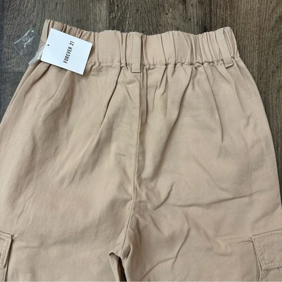 Forever 21 Cotton Cargo Pants Women’s Size XS Light Almond Pink - Picture 6 of 8